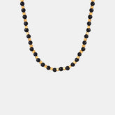 Agate Beaded Titanium Steel Necklace